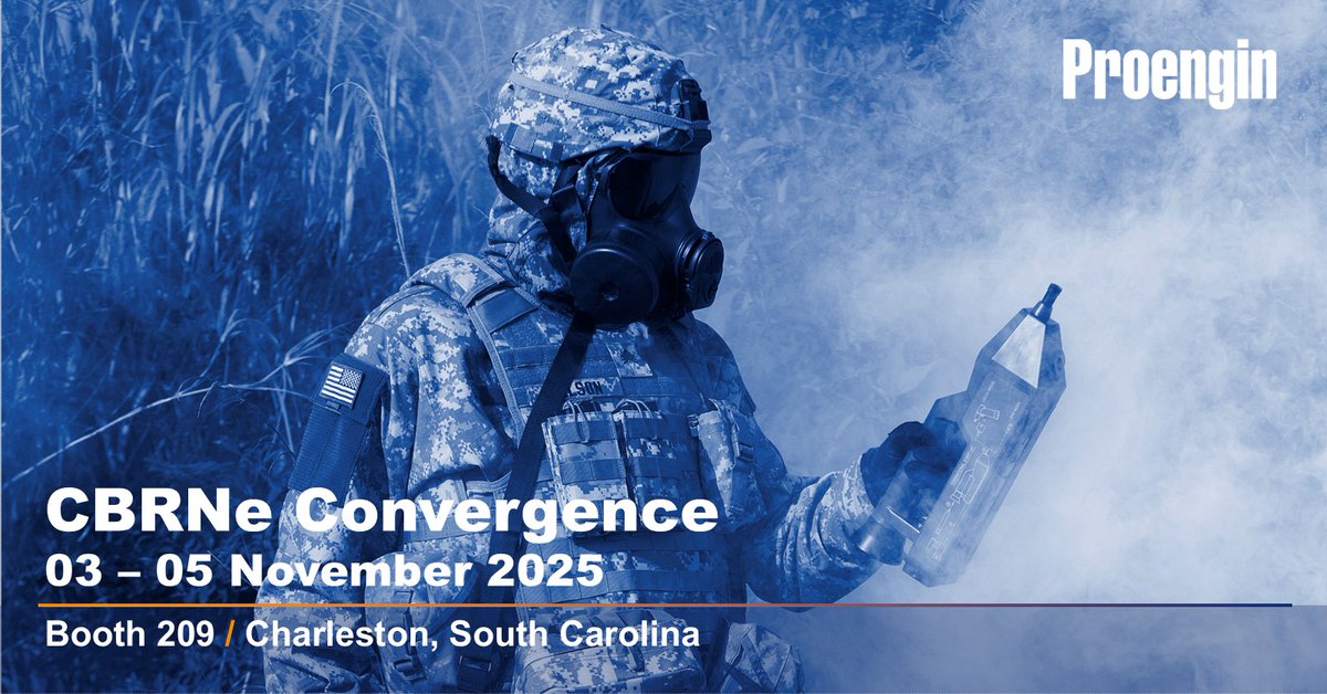 🚀 Join us at #CBRNeConvergence 2025 in Charleston!

👋 Meet the #ProenginTeam with Luke Sloan and Scott Hartley at booth 209 to talk deployment across platforms, real-time chemical &amp; bio detection, and seamless integration.

💬 Got challenges or projects to discuss? Come see us!