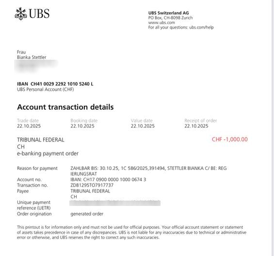 AliceWonders911's tweet image. Tausend Dank für euren unglaublichen Support! 🎉

Mit überwältigender Dankbarkeit möchte ich euch mitteilen: Dank eurer Hilfe habe ich den Kostenvorschuss von 1000 CHF für die Beschwerde gegen die E-ID-Abstimmung heute bezahlt! Innert kürzester Zeit ist das Geld zusammengekommen,…