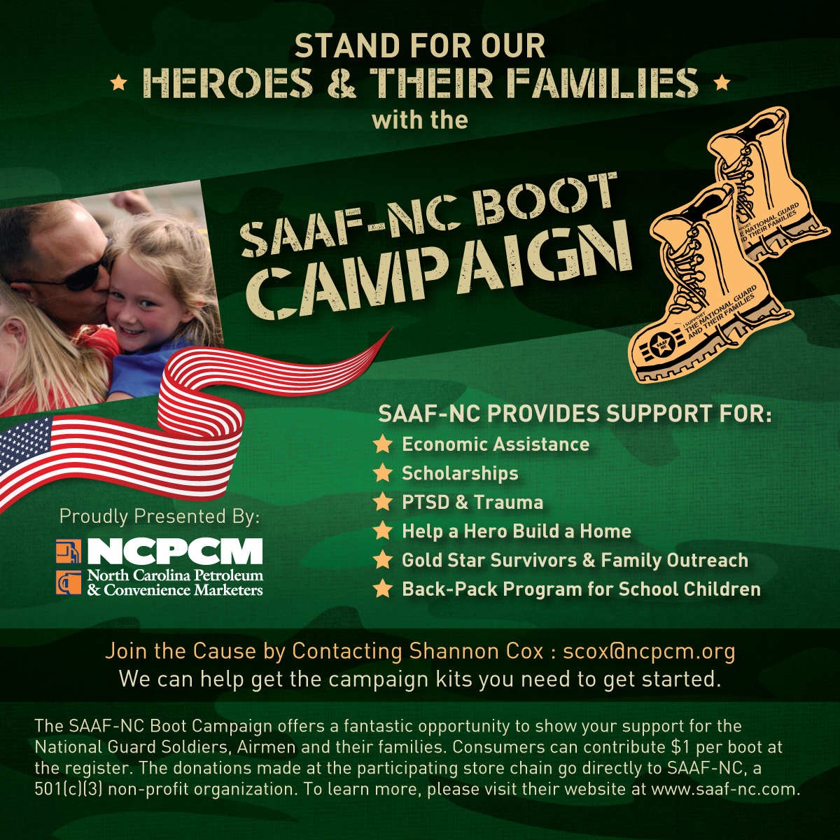 NCPCM's tweet image. We’re lacing up for our heroes—show your support by wearing boots and tagging #BootsOn!