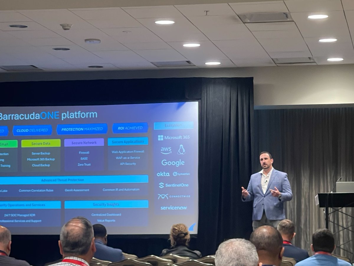 BarracudaMSP's tweet image. #XChange NexGen in Houston, Texas has just wrapped up! A big thanks to @TheChannelCo and all of the MSP attendees and speakers who made it unforgettable. #MSPs #cybersecurity
