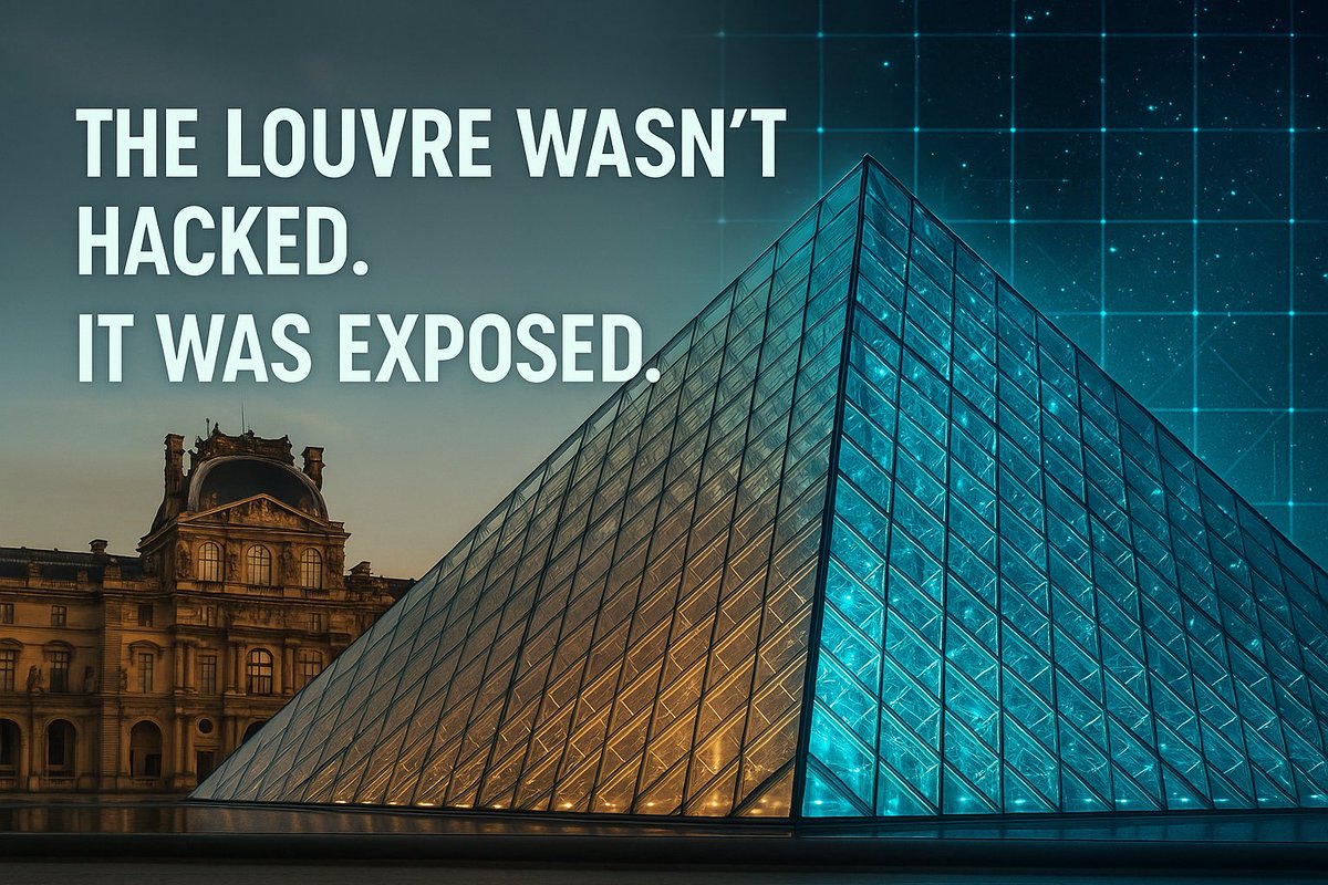 CalComsoftware's tweet image. The Louvre break-in feels like a cybersecurity case study.
It wasn’t hacked.
It was entered through a window left unguarded.

That’s how most breaches happen.
Not by brute force, but by neglect.

Cybersecurity isn’t about walls.
It’s about knowing which windows are still open.