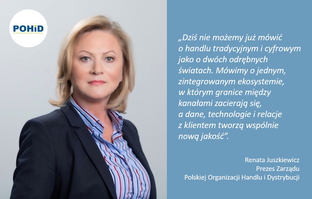 Granice między handlem tradycyjnym a cyfrowym zacierają się. Firmy, które potrafią łączyć innowacje z empatią i zrozumieniem potrzeb konsumentów, budują dziś prawdziwą przewagę konkurencyjną. 
💬 Renata Juszkiewicz (<a href="/ren_juszkiewicz/">Renata Juszkiewicz</a>), prezes POHiD, podczas 7. RetailTec Congress.