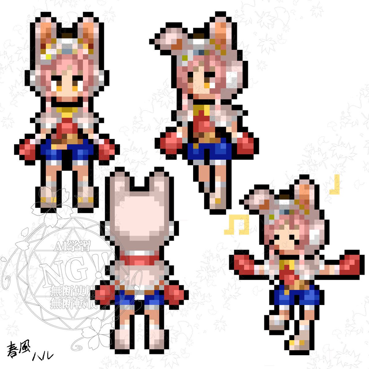 ドット絵ミミちゃんかんせぃ！