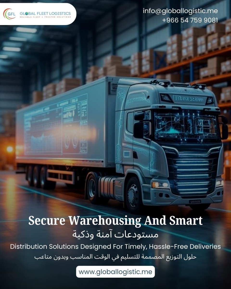 LogisticFleet's tweet image. Secure warehousing &amp;amp; smart distribution for timely, hassle-free deliveries—streamline your supply chain with reliability and efficiency!
globallogistic.me

#LogisticsSolutions #SmartDistribution #Warehousing #SupplyChainManagement #OnTimeDelivery #EfficientLogistics