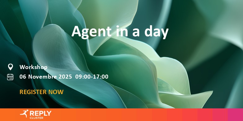 cluster_reply's tweet image. 📅 6 novembre 2025 – Online
🚀 Partecipa a Agent in a Day!
Scopri come creare il tuo primo agente AI con Microsoft Copilot Studio 🤖
Workshop gratuito con Cluster Reply e Microsoft 💡
👉 Registrati: msevents.microsoft.com/event?id=51489…
#AI #CopilotStudio #Microsoft #ClusterReply #Innovation