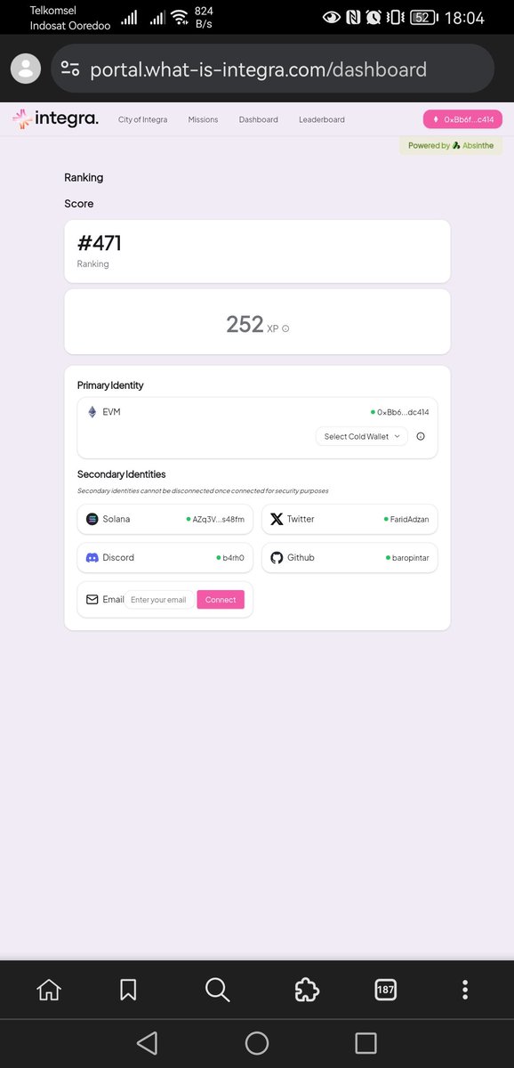0xbaropintar's tweet photo. launch an L1 that moves like @integra_layer, 1B total supply, institutions whispering ~ and you’re asking if we’re late?
Bro, we’re the clock
This is your chance to turn your $0 to $10000
#whatisintegra https://t.co/x2bgmzMlDP