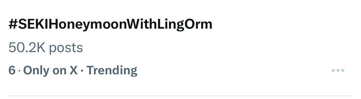 มาแล้วค่าพี่ ๆๆๆๆๆๆ ลุย ๆๆๆๆๆ

SEKI HONEYMOON X LINGORM
#SEKIHoneymoonWithLingOrm
