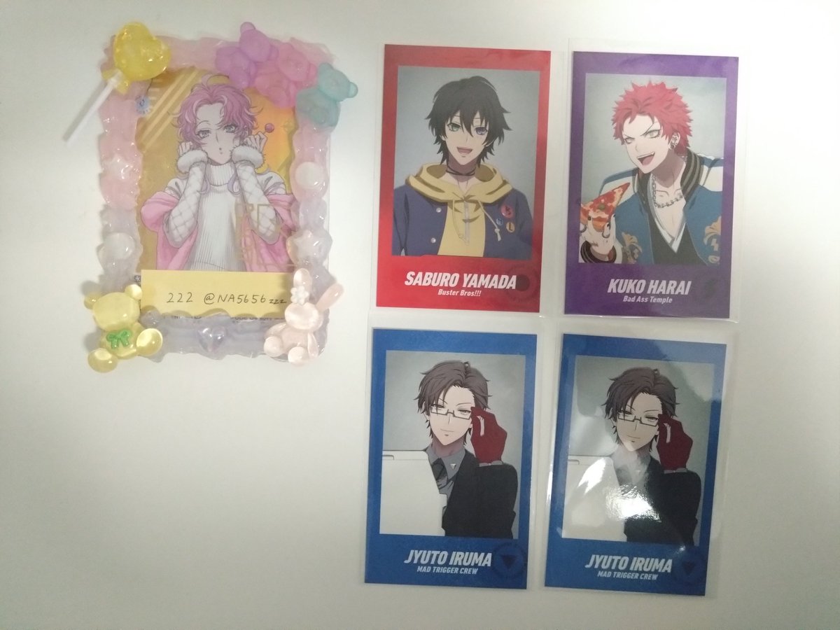 ヒプマイ ピザハット インスタントカメラ風カード チェキ風カード 白膠木簓 ヒプマイ ピザハット インスタントカメラ風カード チェキ風