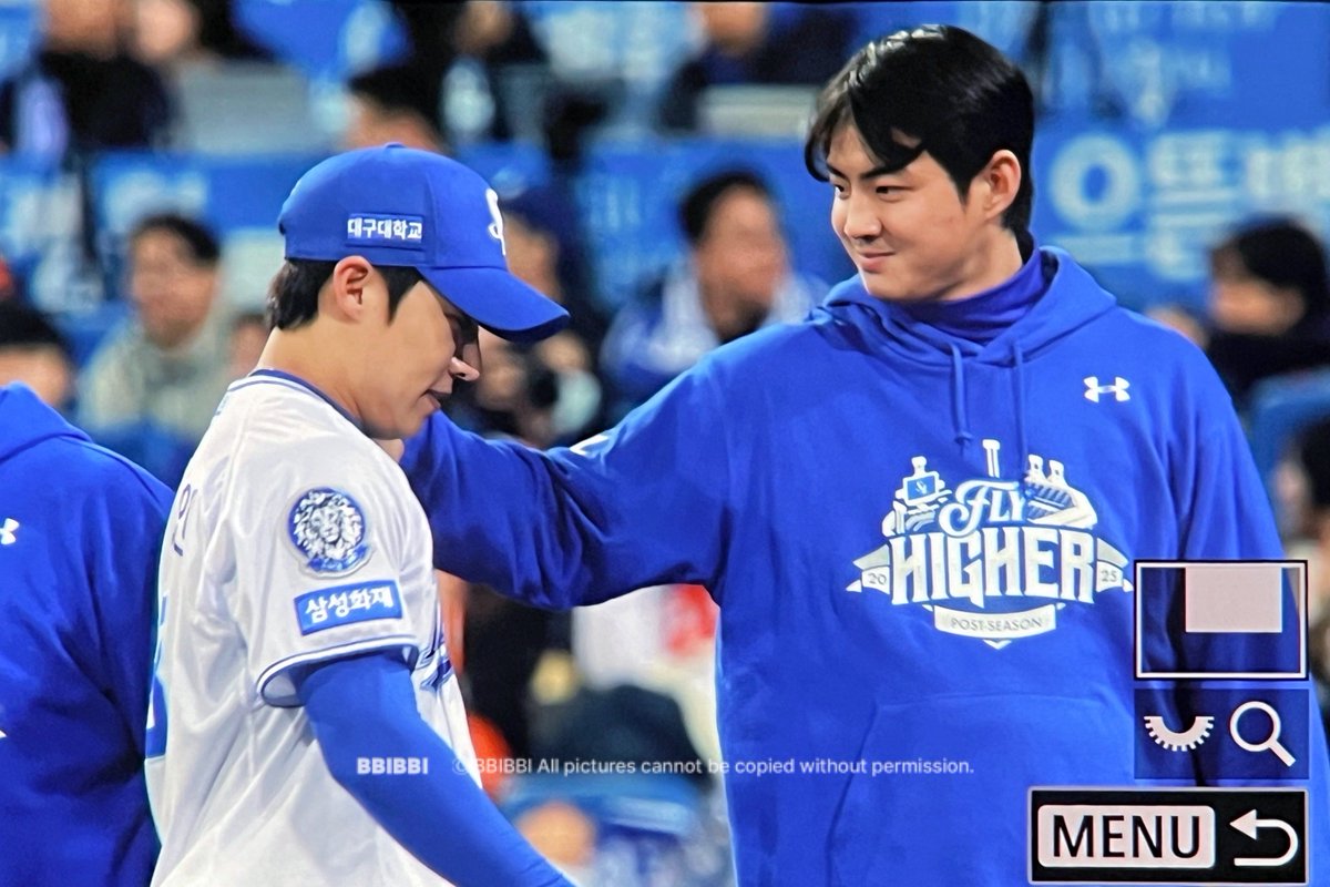 우리 너없음 여기까지 못왔어 기죽지 말고 고개 숙이지도 말고 누가 뭐라 그래도 너 삼성 최고 에이스야