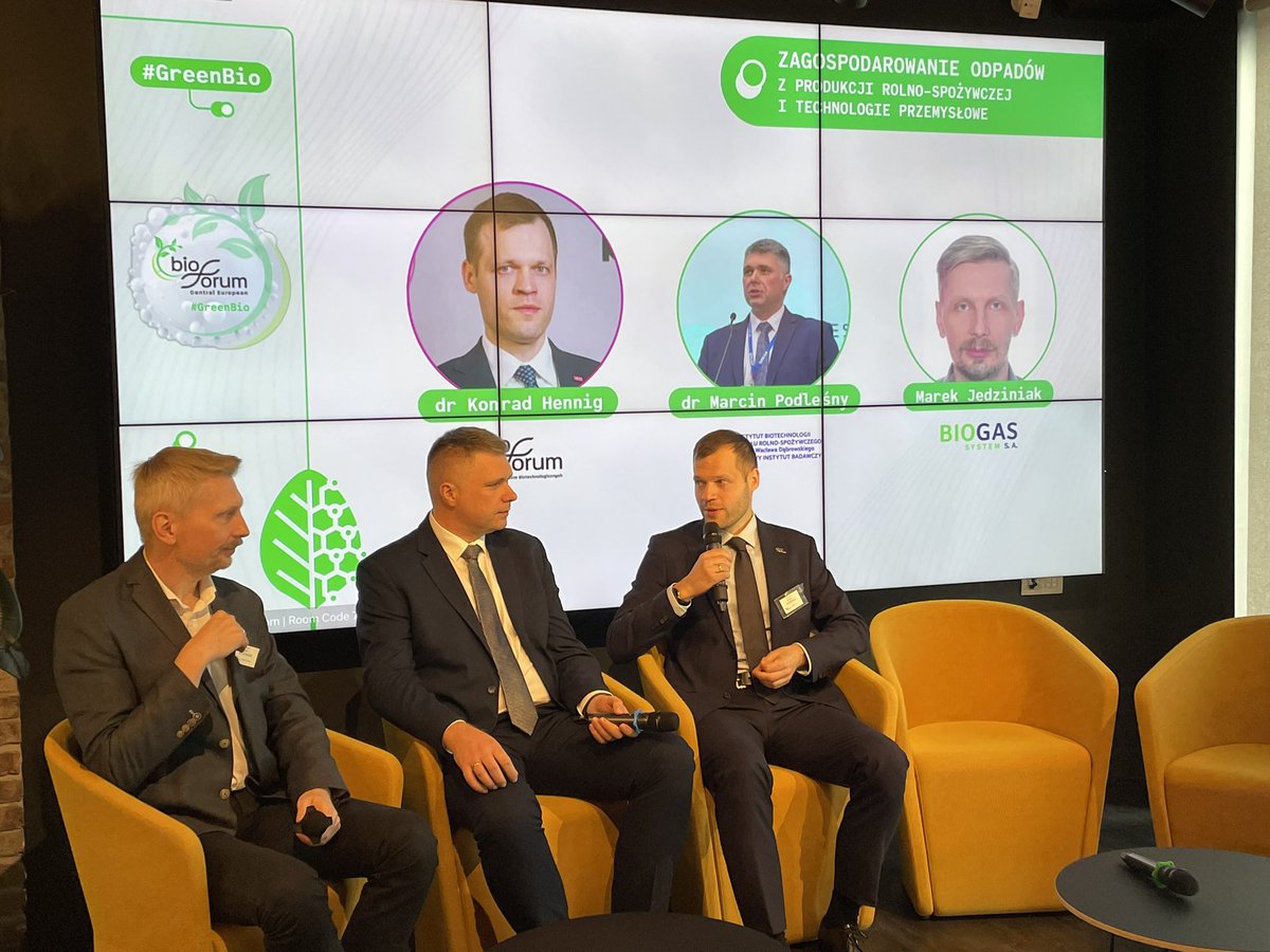 W czasie #GreenBioForum rozmawiamy też o #biogazowniach w kontekście zagospodarowania odpadów. Wielki potencjał do wykorzystania z Instytutu Biotechnologii Rolno-Spożywczej.