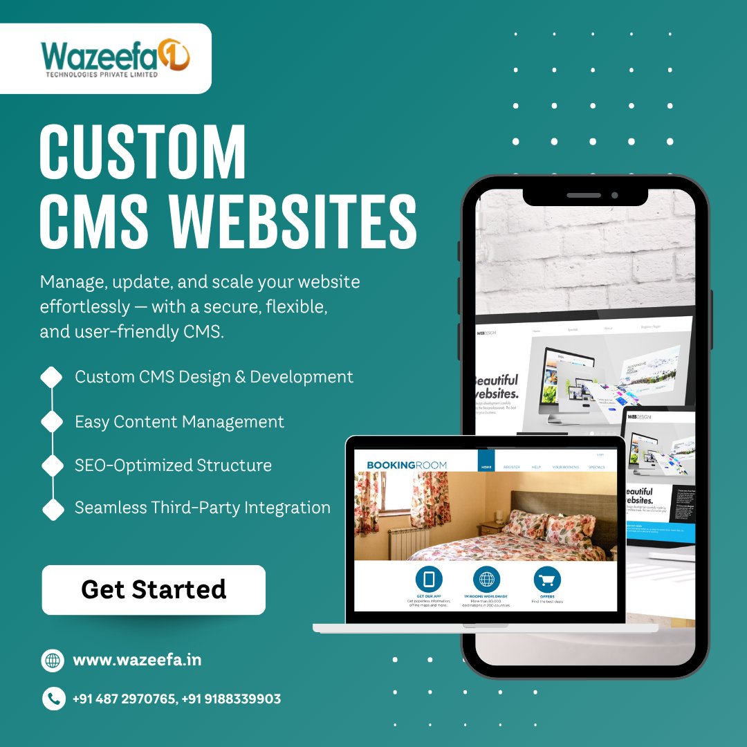 Wazeefa1India's tweet image. Build smarter, manage easier & grow faster with secure, scalable Custom CMS Websites—crafted for flexibility & seamless control.
📍 Infopark, Thrissur
✆ +91 91883 39903 | ☏ +91 487 2970765
🌍 wazeefa.in/cms-developmen…
#CMSDevelopment #WebDevelopment #Wazeefa1Technologies