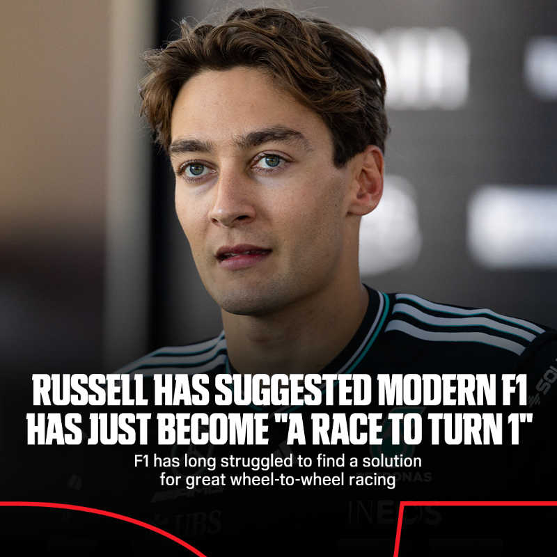 ESPNF1's tweet photo. Mercedes' Russell laments modern Formula 1