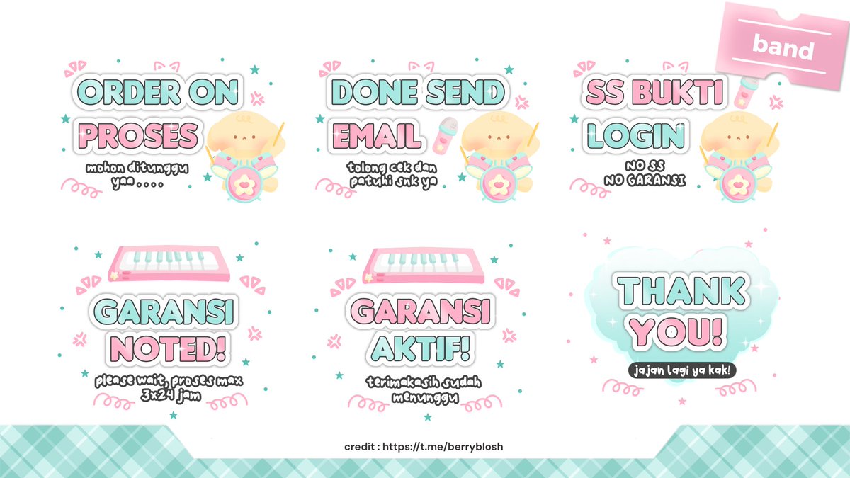 adeslle's tweet image. ^____=3  repost will be appreciated! 

 ׁ  🍮⤾ haii adelle membawa 8 ready stock sticker pack wa khusus ba, price cek alt, free re-text, mari jajan! ᭺ ࣪  🍓

#zonauang #zonajajan