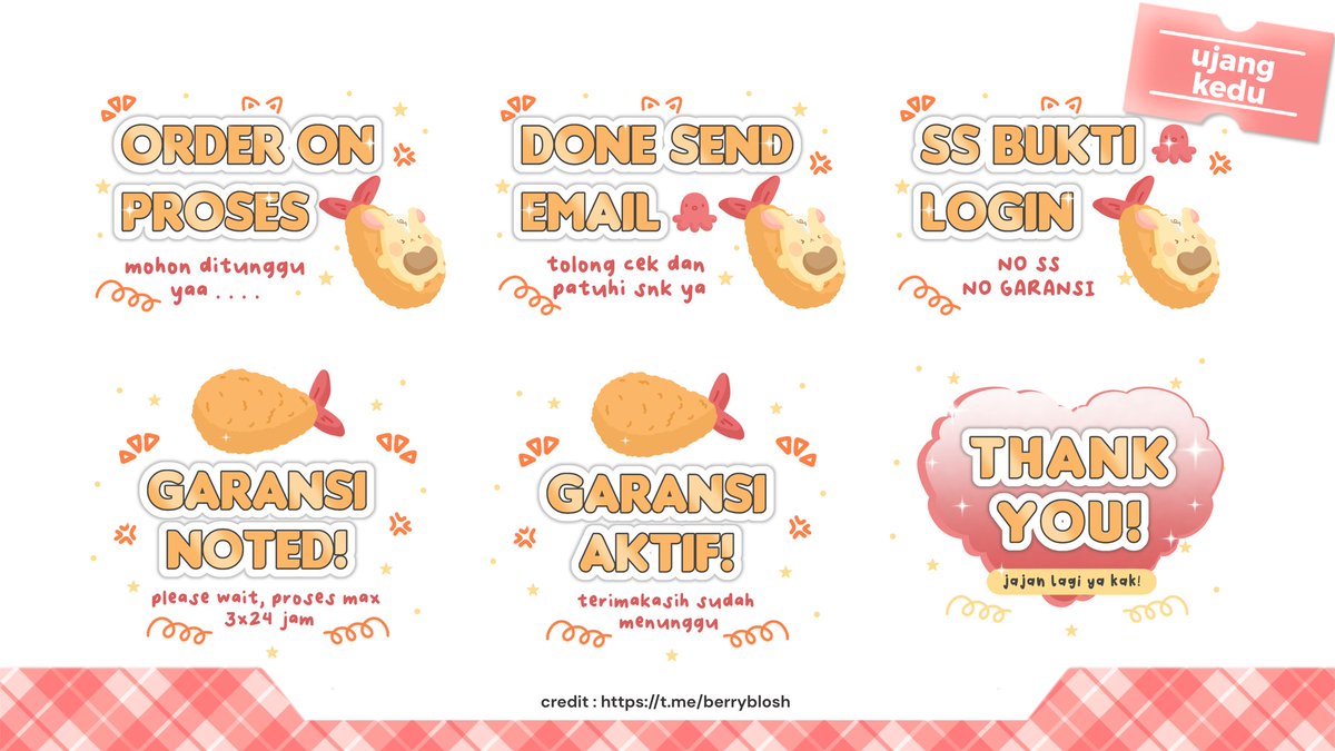 adeslle's tweet image. ^____=3  repost will be appreciated! 

 ׁ  🍮⤾ haii adelle membawa 8 ready stock sticker pack wa khusus ba, price cek alt, free re-text, mari jajan! ᭺ ࣪  🍓

#zonauang #zonajajan