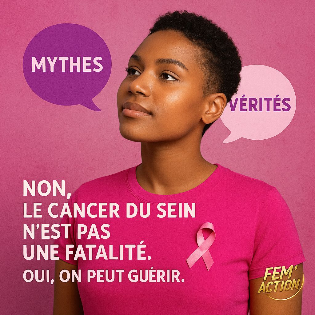 FemAction223's tweet photo. Mythes ou vérités 
Non, le cancer du sein n’est pas une fatalité.
 Oui, on peut guérir. Mais en Afrique subsaharienne, le taux de survie à 5 ans reste à 40 %, contre 90 % ailleurs. Brisons les tabous, déconstruisons les mythes.
#MythesEtVérités #FemmeAction https://t.co/AhzUwekClj