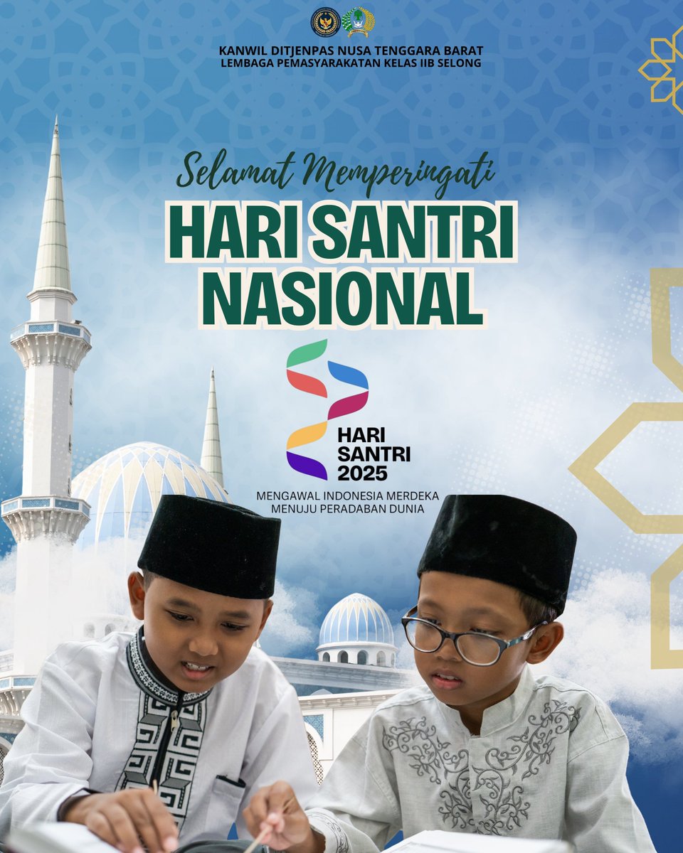 Selamat Hari Santri Nasional 2025!
Dengan semangat “Mengawal Indonesia Merdeka, Menuju Peradaban Dunia”, mari kita teladani perjuangan para santri dalam menjaga nilai-nilai keislaman, kebangsaan, dan kemanusiaan.