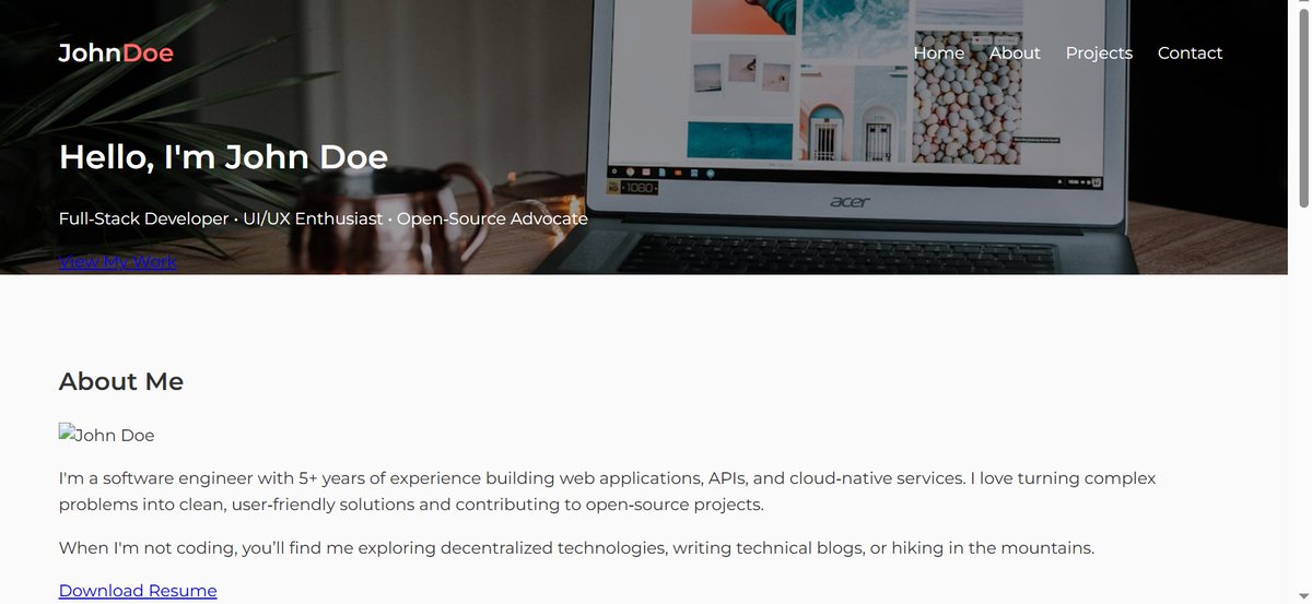 emmyloyal22's tweet image. GUESS WHAT, GUYS?? I JUST BUILT A PORTFOLIO WEBSITE USING SENTIENTCHAT
I recorded the entire process of developing the portfolio website. You can find the video below.
This is a sneak peek of the portfolio website
As a developer, you can make use of sentientChat to make an…