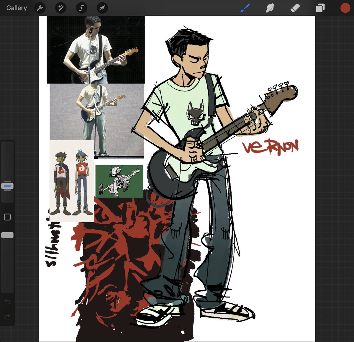 if vernon was part of a british virtual band from the 2000s