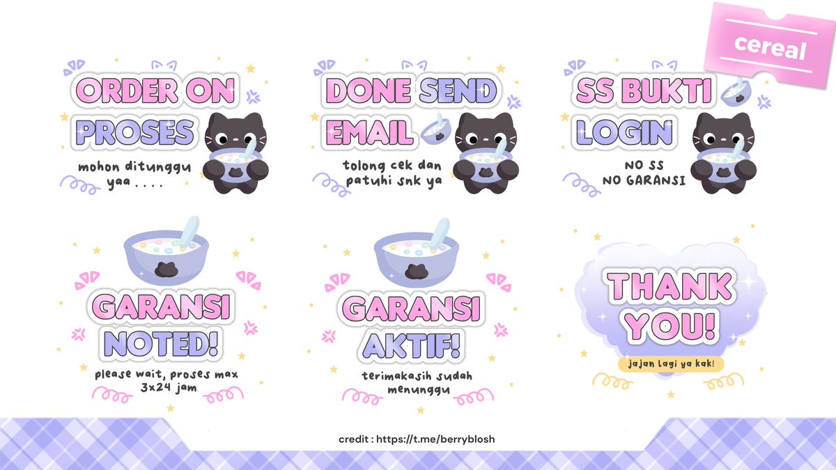 adeslle's tweet image. ^____=3  repost will be appreciated! 

 ׁ  🍮⤾ haii adelle membawa 8 ready stock sticker pack wa khusus ba, price cek alt, free re-text, mari jajan! ᭺ ࣪  🍓

#zonauang #zonajajan