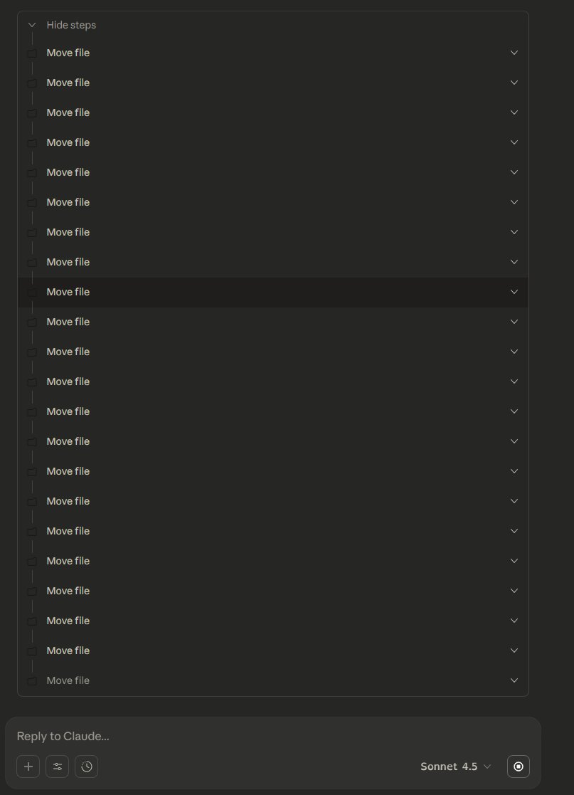 kiveOfftop's tweet image. After @AnthropicAI released their desktop app, I tried to make #Claude sort all my Downloads and separate all files into folders... To be honest, it's doing well, but a bit slowly.