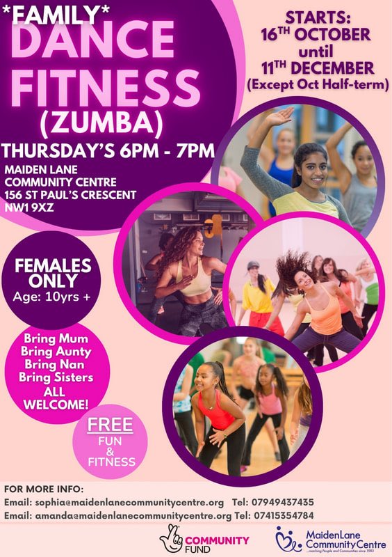 #free #dance #fitness #Zumba on Thursday 6pm - 7pm <a href="/MLCCamden/">Maiden Lane Community Centre</a> for females only age 10yrs + don’t miss out!