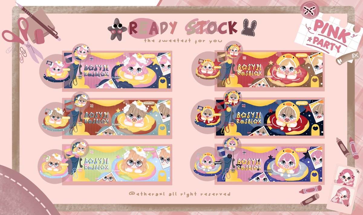 etheraxl's tweet image. Help rt, thingkyu! #zonauang
🐣 HemLLo 🌽🧂
membawa 6 layout chibi ready stock bosyil rosblox " ugly duckling set" tuk pembukaan perdana set set lain nya!
🐣 🧸🎀🎃
Hanya dengan 28.000 sudah free retext, bisa resize ke yg lain jugaa. yuk habiskan dan tunggu set selanjutnya