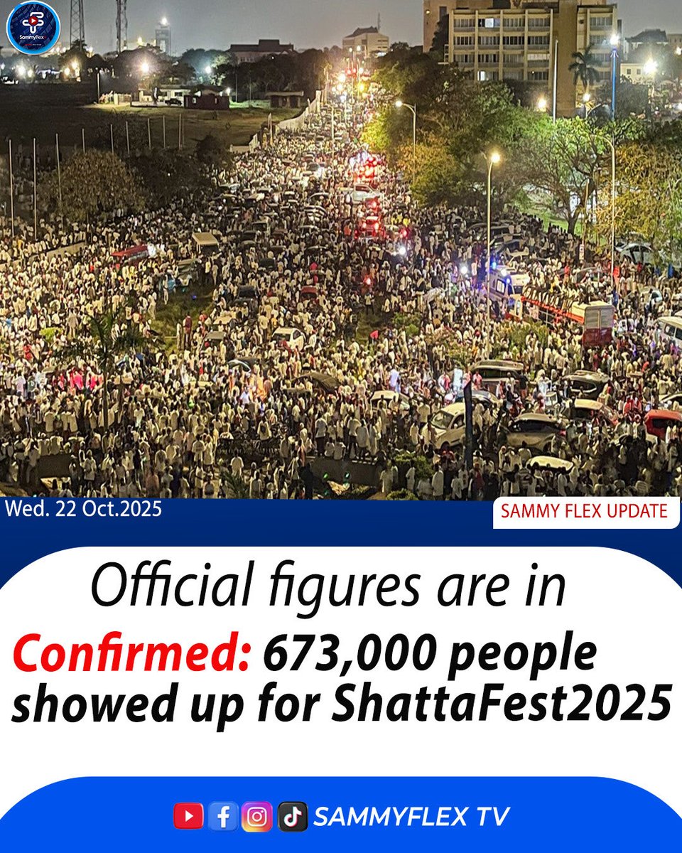 sambahflex's tweet image. OFFICIAL STATEMENT: SHATTAFEST 2025 ATTENDANCE FIGURES
To bring finality to the ongoing discussions and speculations regarding the number of attendees at Shattafest 2025, the Shatta Movement Empire undertook a careful review in consultation with credible sources, supported by…