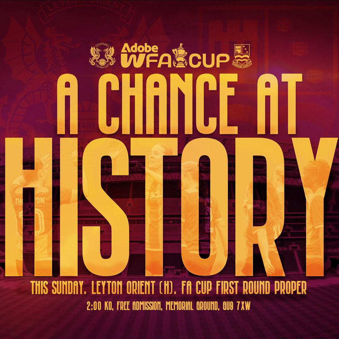 FarnhamTownWFC's tweet image. This Sunday. Be there. 
🏆 🏟️