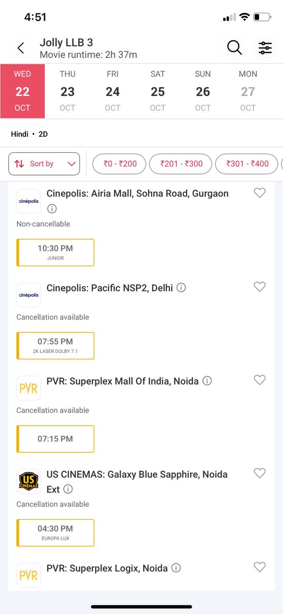 bollystation's tweet image. Day 34: #JollyLLB3 maintains full houses in limited Delhi NCR shows. 🔥 Yesterday, it had 8 shows; today, it has 17.