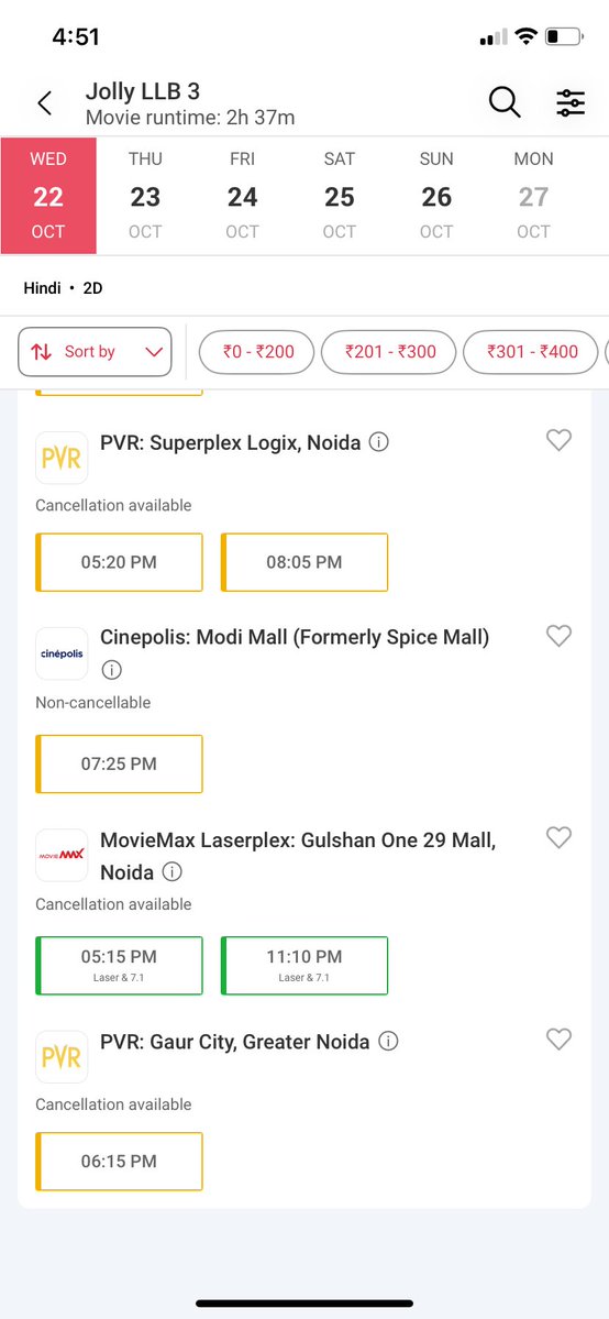 bollystation's tweet image. Day 34: #JollyLLB3 maintains full houses in limited Delhi NCR shows. 🔥 Yesterday, it had 8 shows; today, it has 17.