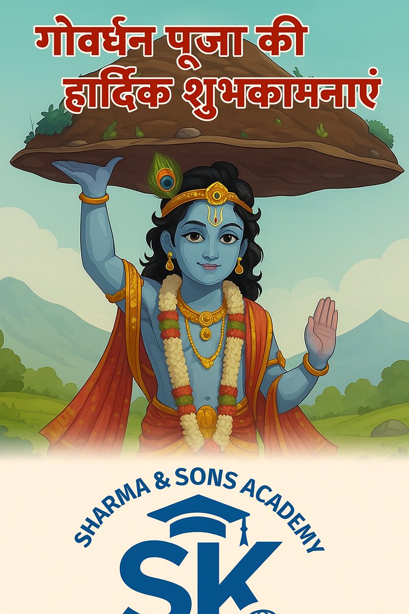 sas_academy_sk_'s tweet image. गोवर्धन पूजा की आप सभी को हार्दिक शुभकामनाएँ
@sas_academy_sk_ 

#govardhanpuja #happygovardhanpuja #govardhanpujaspecial #krishnabhakti #govardhandham #annakootutsav #govardhanpujacelebration #shrikrishna #krishnalove #spiritualvibes #hindufestival #festivalofinda