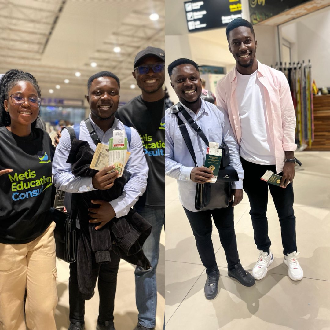 MetisIntl's tweet photo. Yesterday (21/10/25), two of our candidates departed for 🇩🇪 Germany to begin work as Food Technologists — escorted to KIA by Metis staff.
Huge thanks to our Europe partners https://t.co/LcTqHZQmhX  for their  key role in this success!
Work opportunities open for individuals with backgrounds in Food Processing, Agriculture, Welding, CNC Operation, Heavy-Duty Mechanics, and Blacksmithing.
Qualified candidates should reach out to Metis Educational Consult for more inquiries.
#shatta #KNUST #LEGON