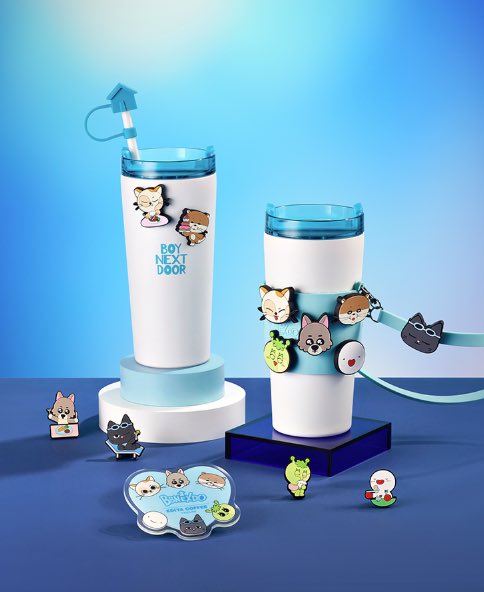 EDIYA BOY NEXT DOOR タンブラー　カップホルダー EDIYA COFFEE X BND🚪 BBNEXDO TUMBLER, SLEEVE エディヤコーヒーとの