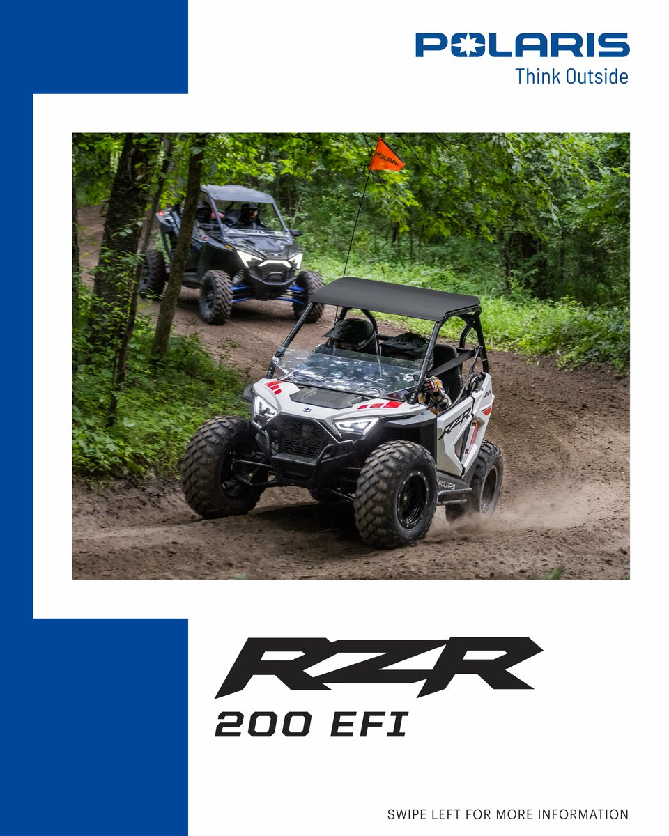 PolarisIndia's tweet image. RZR 200 EFI delivers safe, fun, and thrilling off-road experiences for young   adventurous riders everywhere. -
 #RZR200EFI #YouthAdventure #OffRoadFun #SafeRides #TrailReady #NextGenRiders #MiniUTV #RideWithConfidence