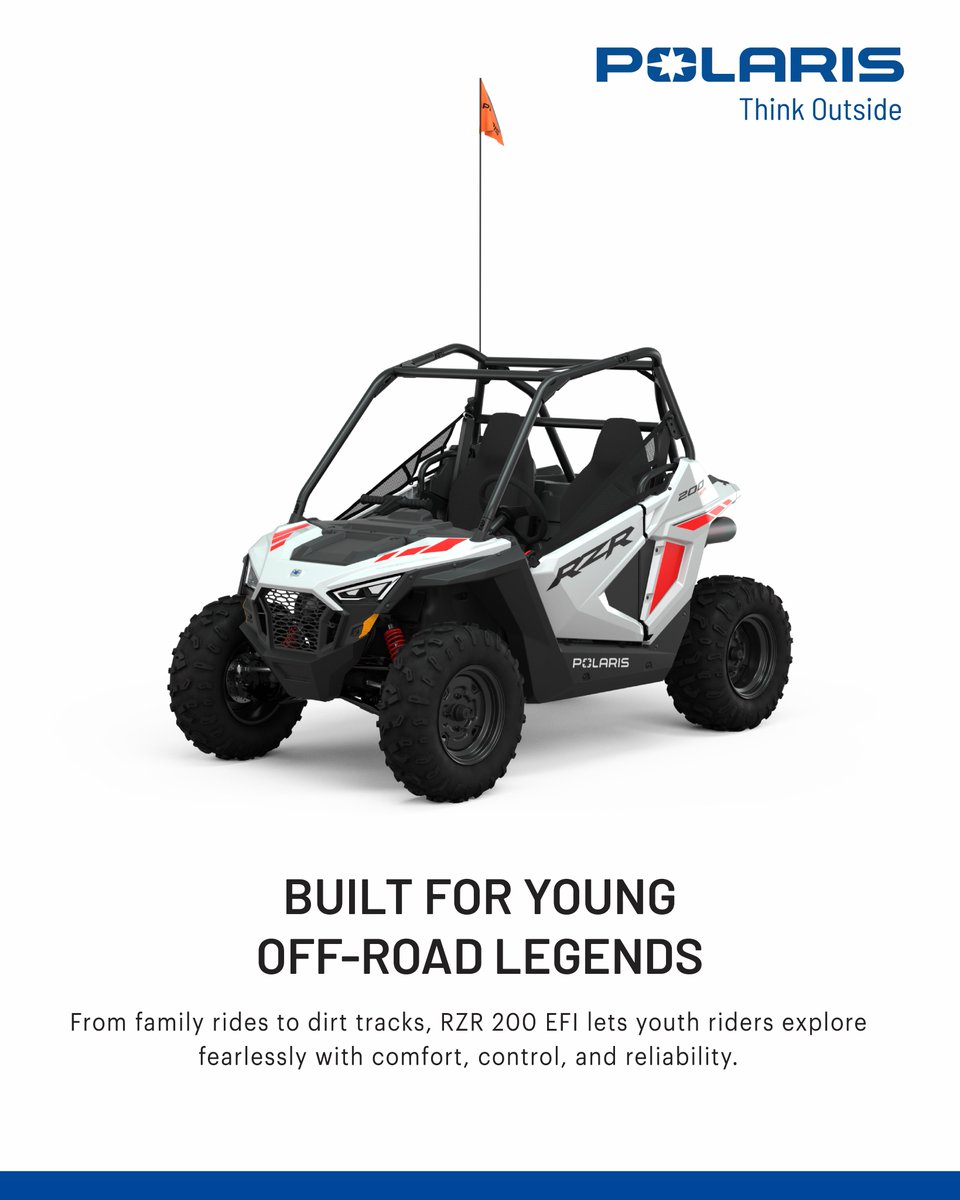 PolarisIndia's tweet image. RZR 200 EFI delivers safe, fun, and thrilling off-road experiences for young   adventurous riders everywhere. -
 #RZR200EFI #YouthAdventure #OffRoadFun #SafeRides #TrailReady #NextGenRiders #MiniUTV #RideWithConfidence