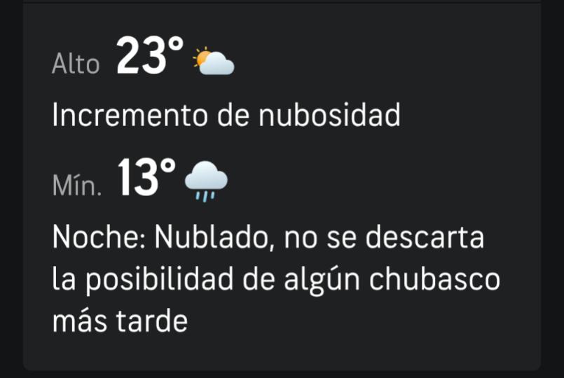 Puede que llueva o puede que no, depende del tiempo. 🤷