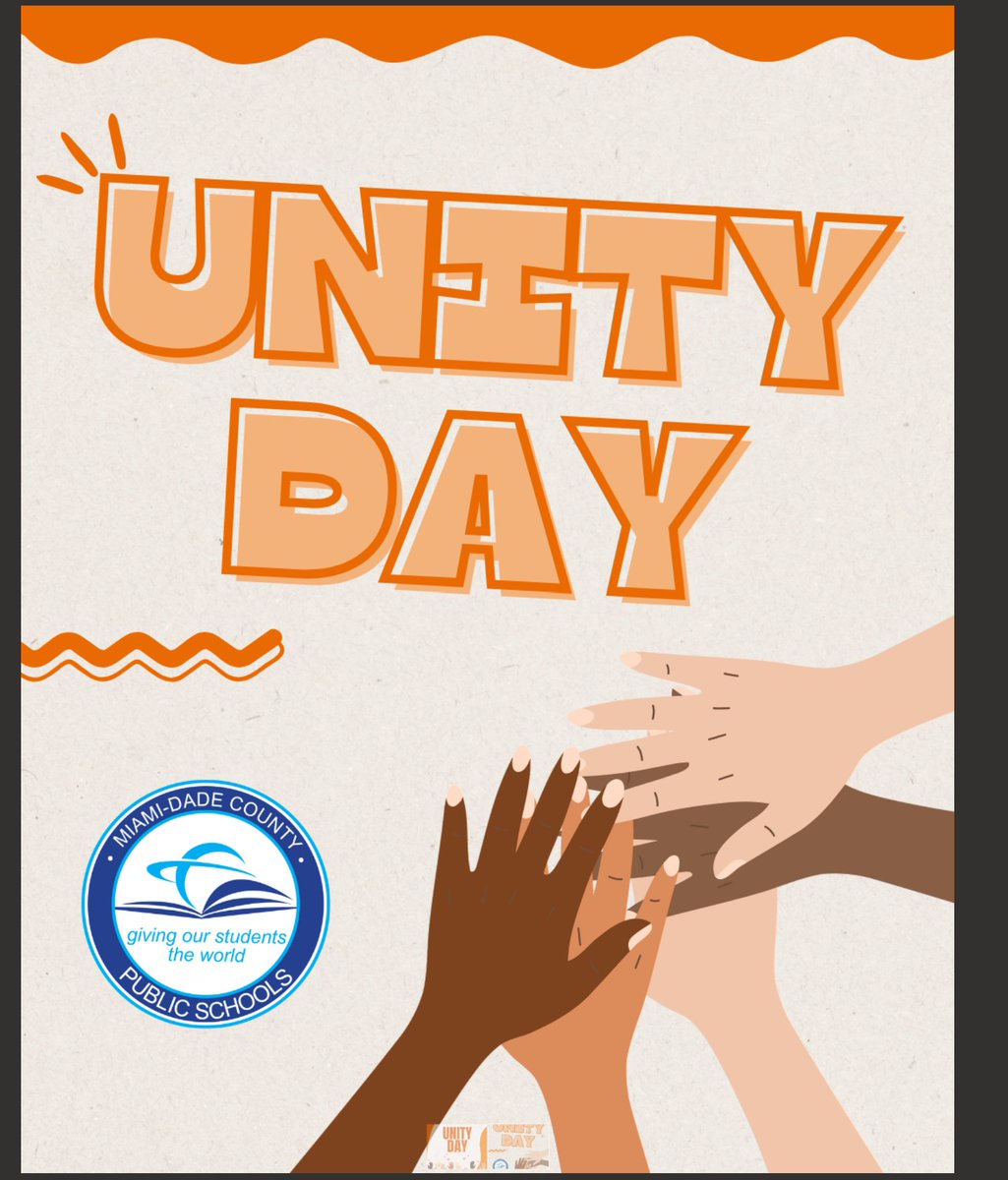 SuptDotres's tweet image. Today is #UnityDay! At @MDCPS, we stand together to celebrate kindness, respect, and inclusion in every classroom and school community. Let’s continue to lift one another — because every student deserves to feel safe, valued, and empowered. #YourBestChoiceMDCPS
