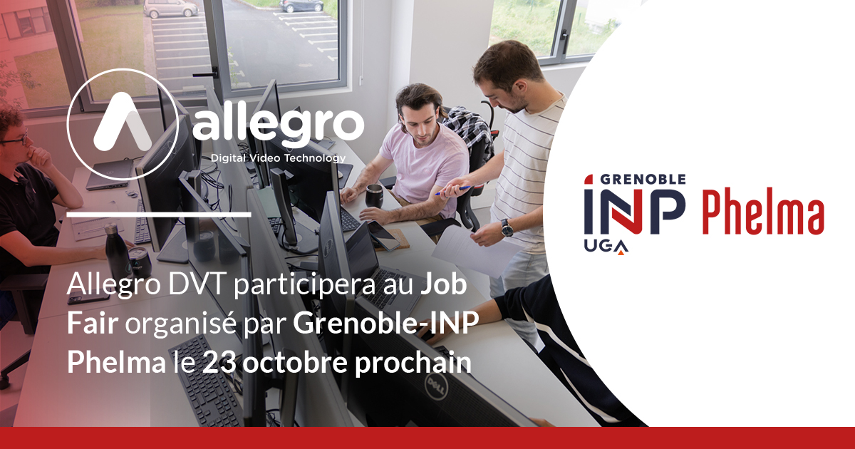 AllegroDVT's tweet image. L’équipe d’Allegro DVT a le plaisir de participer demain au Forum Phelma Job Fair, organisé par Grenoble INP - Phelma au World Trade Center Grenoble, de 8h30 à 16h30. 

Découvrez toutes nos opportunités de stage sur notre site web : allegrodvt.com