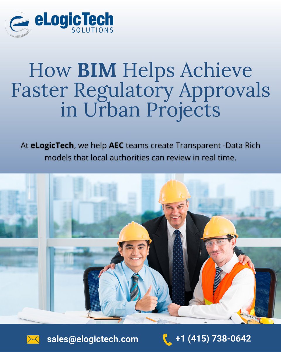 eLogicTechCAD's tweet image. Waiting for approvals shouldn’t feel like waiting at a red light. That’s where BIM changes the story.
Instant visibility into zoning, codes, and compliance
Fewer documentation loops
Approvals that move from months to weeks
#eLogicTech #BuildingInformationModeling #BIM #BIMModelin