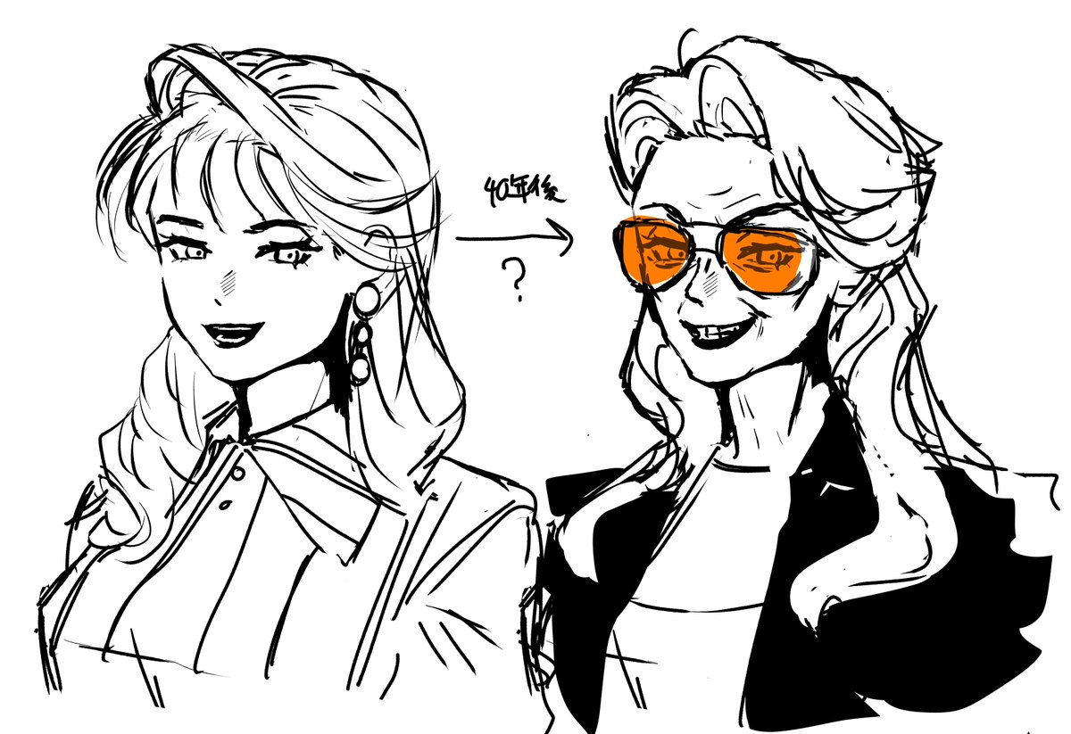 かっけぇババア描いたりしてました