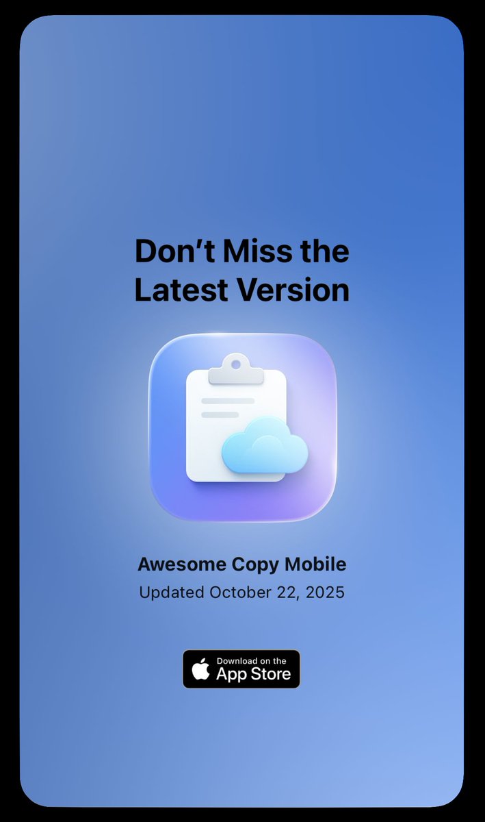 AwesomeCopyApp's tweet photo. Try out the new Awesome Copy custom keyboard where you have full access to your clipboard history! https://t.co/Fw1Yiy8RuO