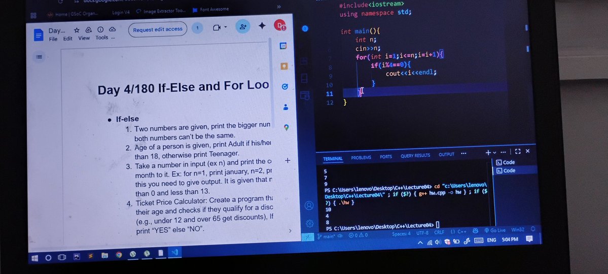 divyansh_s3983's tweet image. Just completed with if else and for loop basics in DSA by rohit negi bhaiya he is gem what ease he has explained the topics @rohit_negi9 @adityatandon02 @CoderArmy #coderarmy #dsa