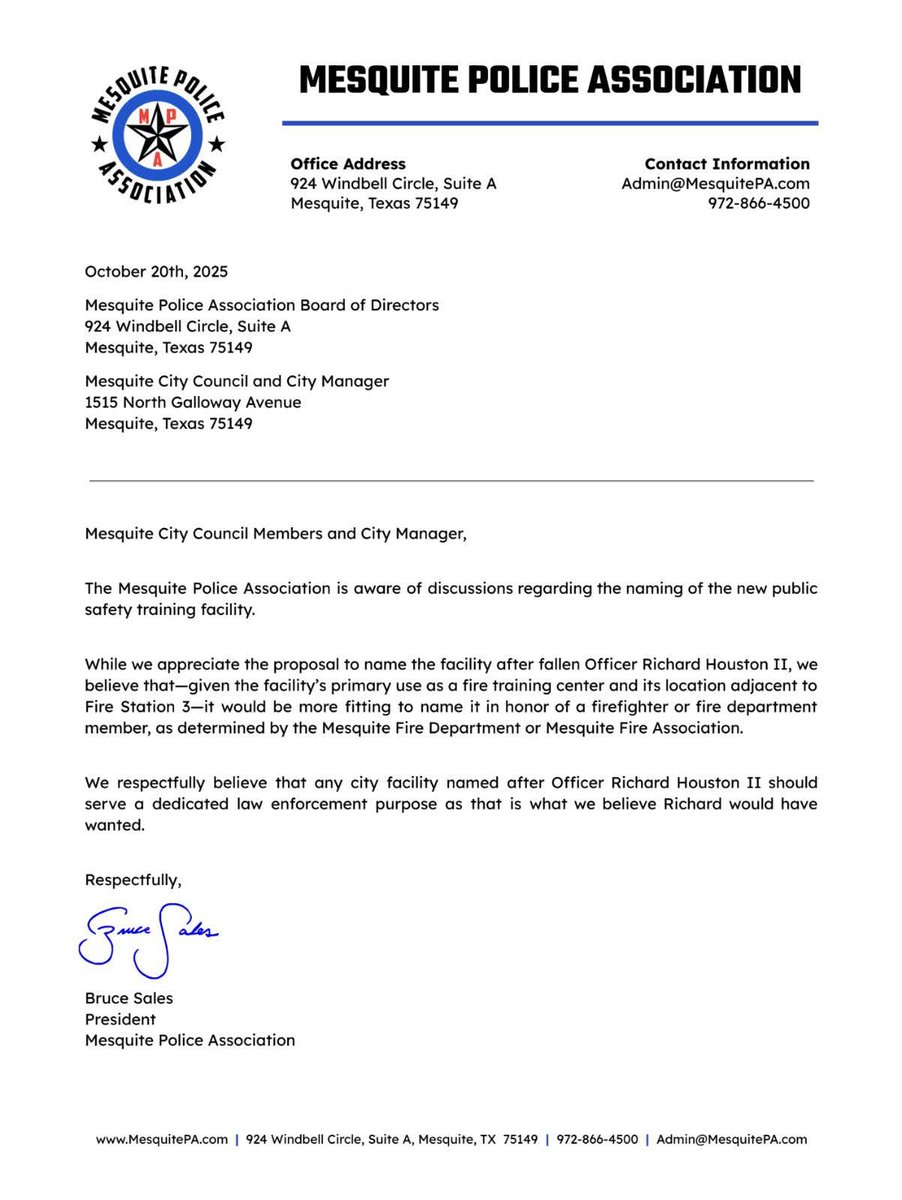 During the 10/20 <a href="/cityofmesquite/">City of Mesquite, Texas</a> council meetings, Councilman Kenny Green stated that “it’s no secret there’s a divide between the two departments,” referring to police and fire.

Let’s set the record straight — there is no divide between the men and women who wear the badge and