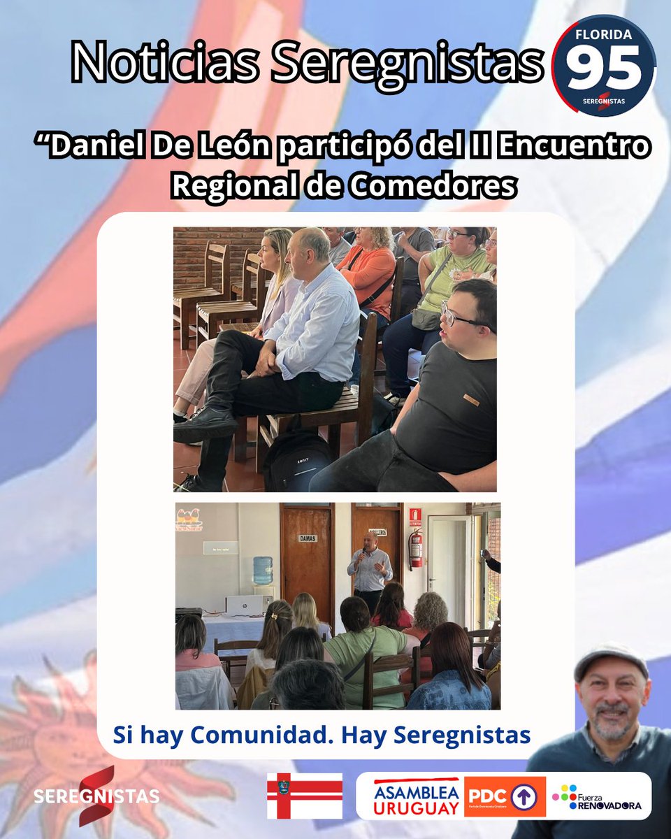El director regional del MIDES, Daniel De León, participó del II Encuentro Regional de Comedores, junto a equipos de Florida, Durazno y Flores.

Esta instancia permitió intercambiar experiencias, fortalecer el trabajo en territorio y coordinar nuevas acciones para mejorar.