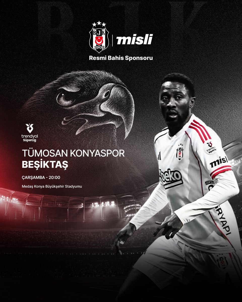 Beşiktaşımız, Tümosan Konyaspor karşısında galibiyet için sahada!  

Sen de maçın heyecanına ortak olmak için Misli’ye gir, Şampiyon Oranlarıyla ekstra kazanç fırsatlarını Misli'de yaşa!

misli.info/Konyaspor-Beşi…