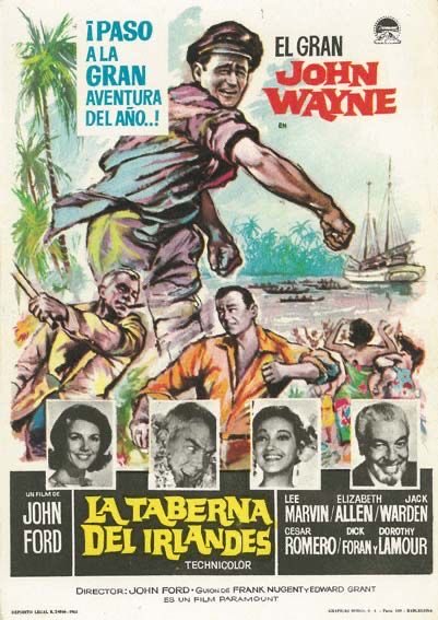 HILO 🧵 | La Taberna del Irlandés (Donovan's Reef, 1963)
La "última juerga" de John Ford y John Wayne, una comedia exótica con más fondo de lo que parece.
La película se rodó en Kauai, Hawái. Fue un proyecto que John Ford aceptó y se llevó su barco , el Araner que formó parte del