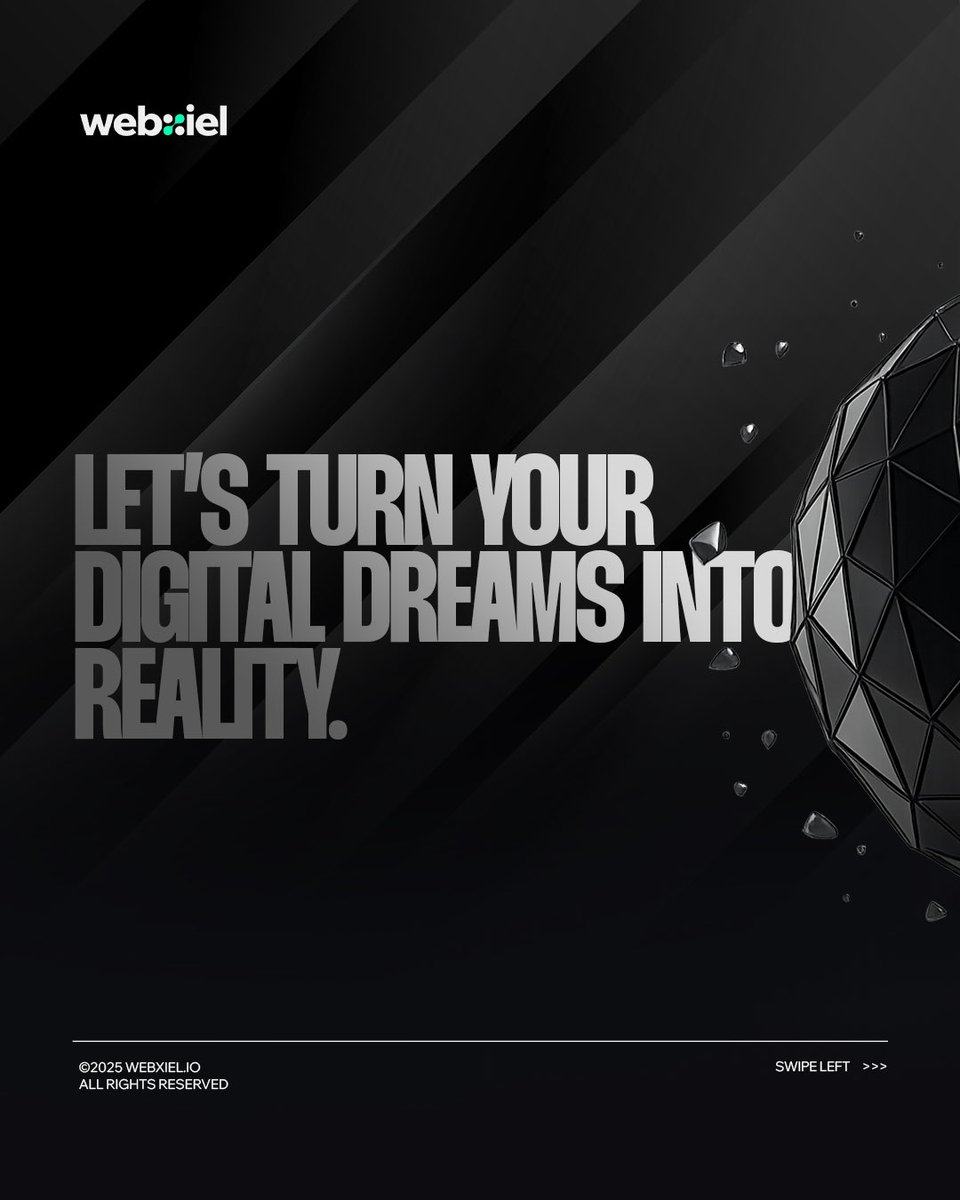 webxiel's tweet image. Every great brand started as someone’s wild idea.
At Webxiel, we exist to turn those ideas into thriving, scalable, and unforgettable digital experiences.
Whether it’s a website that sells, an app that simplifies life, or a brand that speaks volumes, we don’t just design, we…