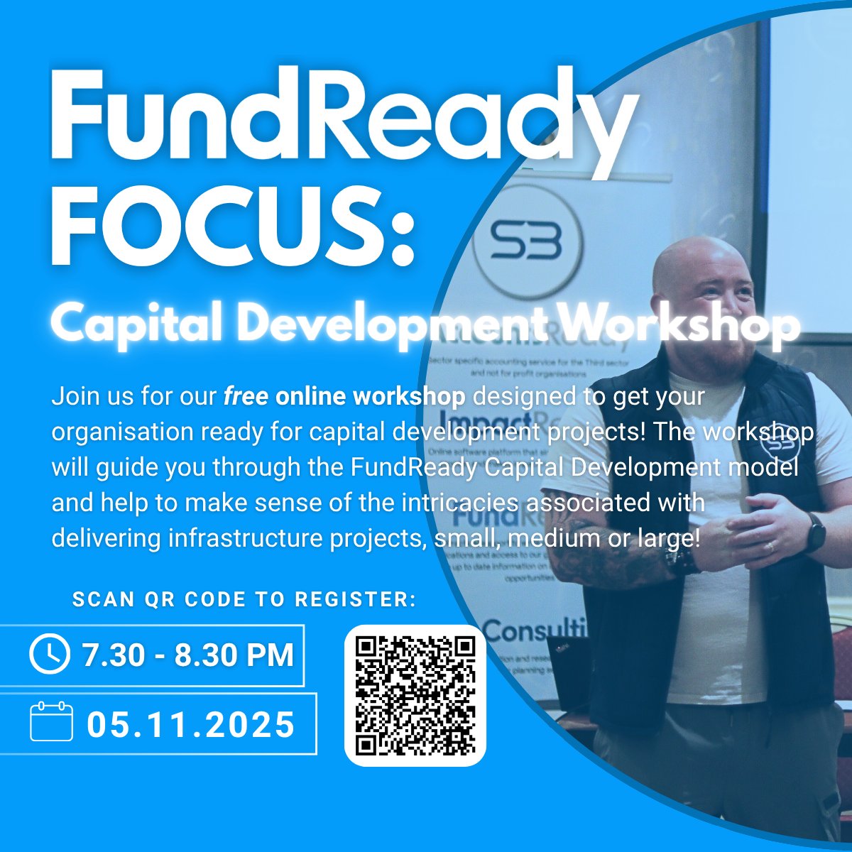🔷 𝗙𝘂𝗻𝗱𝗥𝗲𝗮𝗱𝘆 𝗙𝗼𝗰𝘂𝘀: 𝗖𝗮𝗽𝗶𝘁𝗮𝗹 𝗗𝗲𝘃𝗲𝗹𝗼𝗽𝗺𝗲𝗻𝘁 𝗪𝗼𝗿𝗸𝘀𝗵𝗼𝗽  
 📅05 Nov 2025 | 📍 Online (MS Teams)  

Join our free workshop to boost your skills in capital development!

Register 👉eventbrite.com/e/fundready-fo…