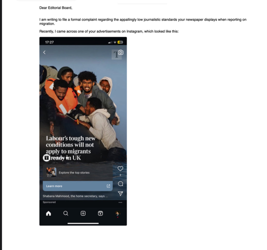VoiceSWVimmi's tweet photo. open letter and complaint https://t.co/65tIASIWWP