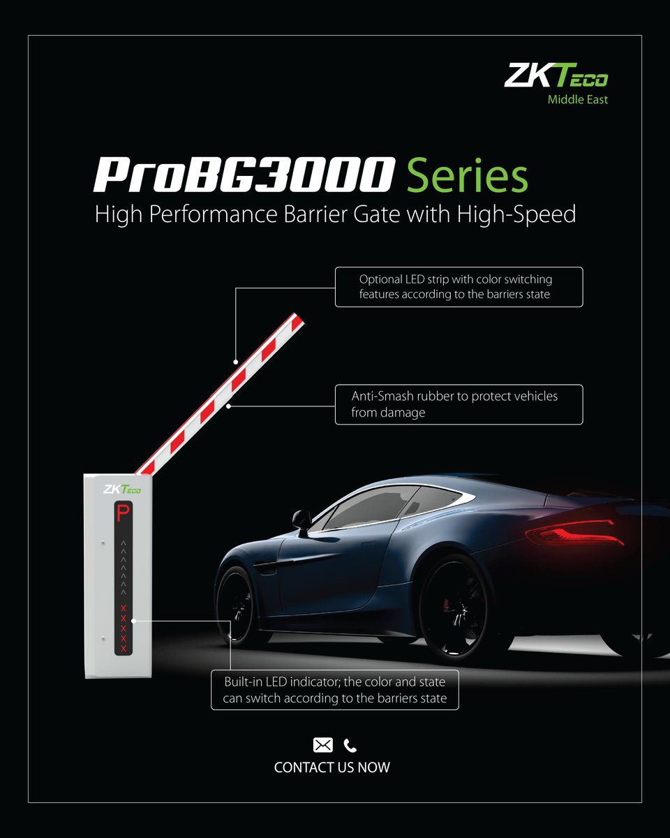 ZKTecoME's tweet image. ⚡🚀High Performance Barrier Gate with High-Speed
🚦ProBG Series🚦

Start to secure your parking area by contacting us at 📩zk_me@zkteco.com or call us on 📞+971 4 392 7649
Visit our website: zkteco.me
#ZKTeco #ZKTecoProduct #ParkingSolution #zktecomiddleeast